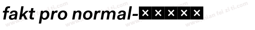 fakt pro normal字体转换